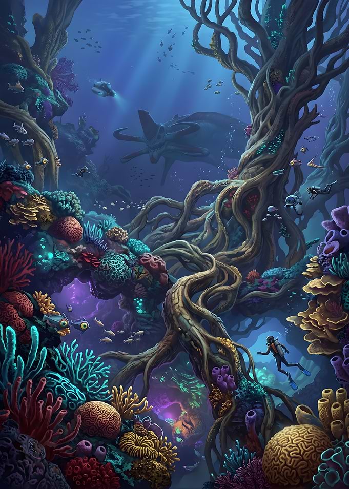 Subnautica Game Underwater Exploration Scene