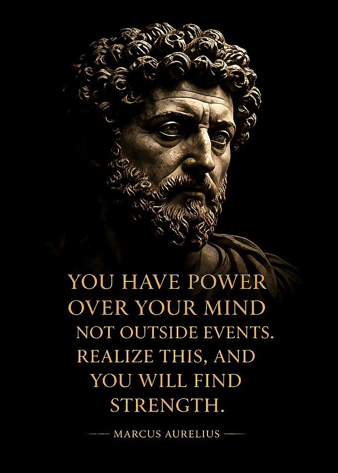 Marcus Aurelius Stoic Quote Poster