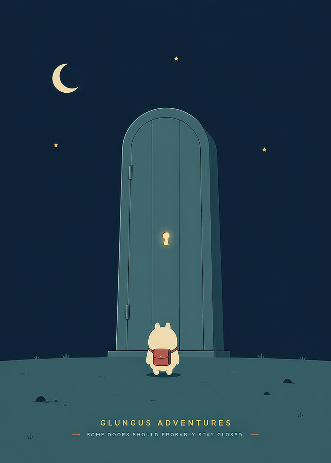 Glungus Adventures Mysterious Door Illustration