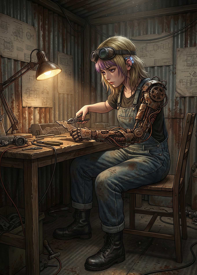 Aurora's Edge: Elara's Workshop