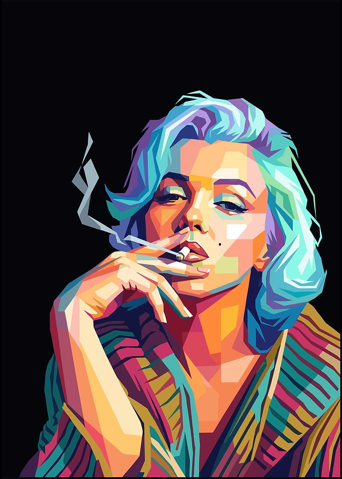 Pop Art Marilyn Monroe Smoking