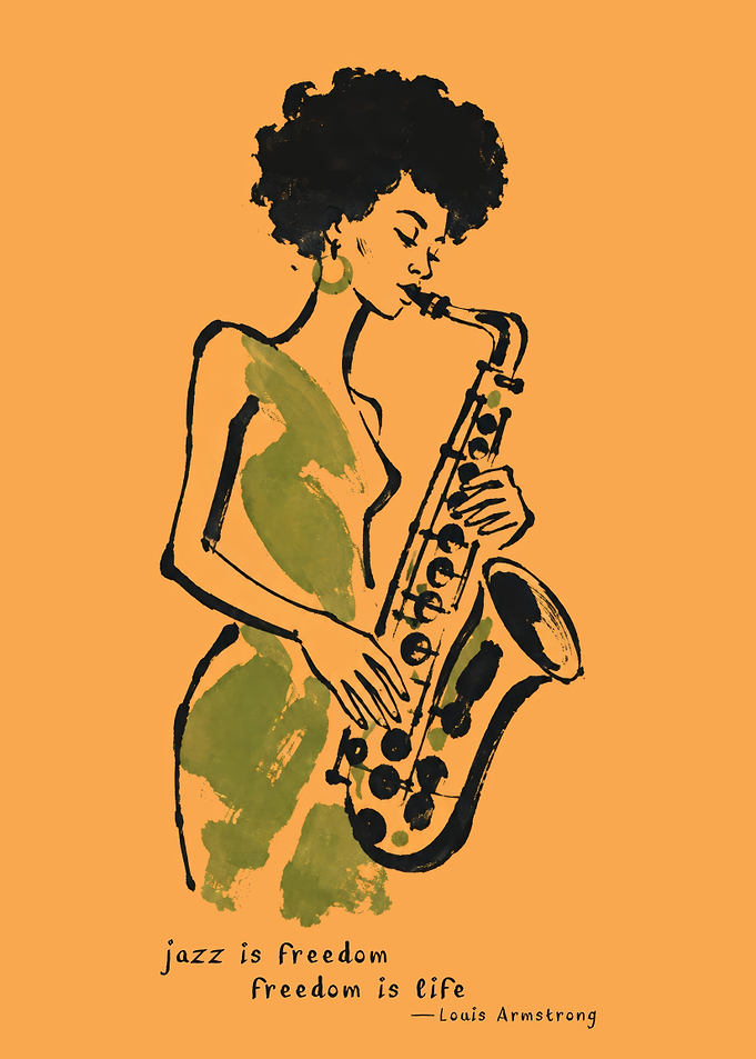 Jazz Musician Saxophone Art Print