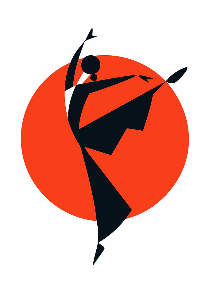 Minimalist Dancer Silhouette
