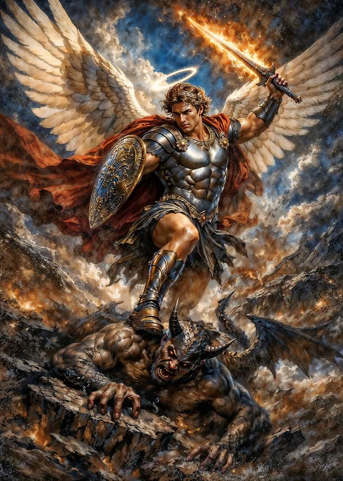 Archangel Michael Defeating the Devil