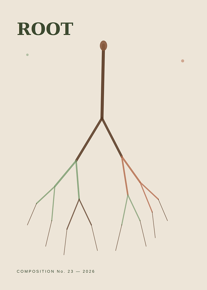 Minimalist Root System Art Print