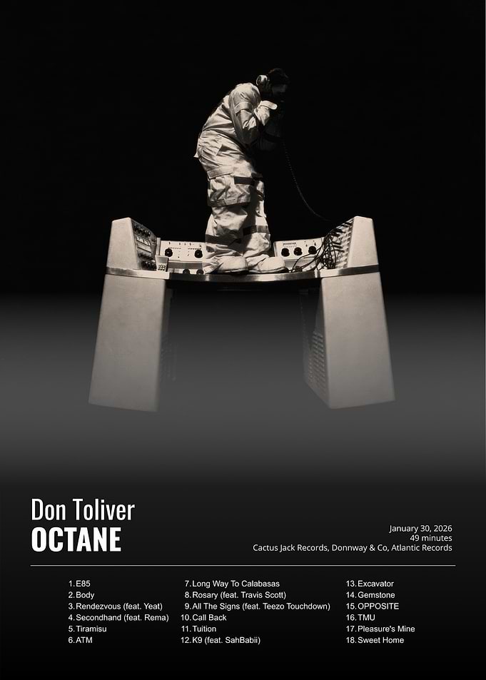 Don Toliver OCTANE Album Tracklist Poster