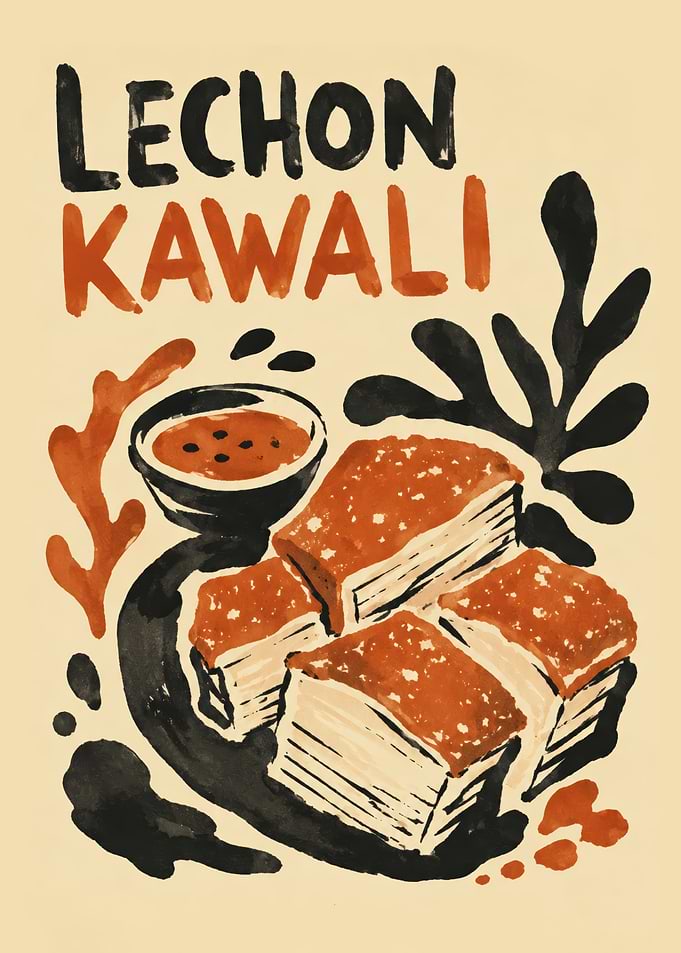 Lechon Kawali Filipino Food Illustration