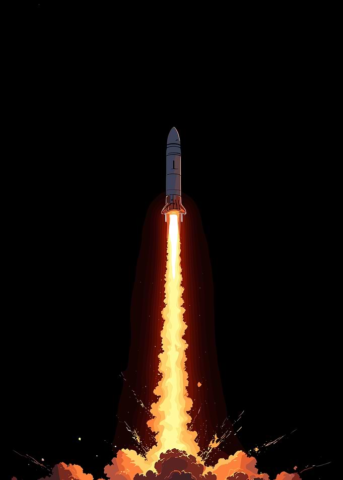 Rocket Launching into Deep Space
