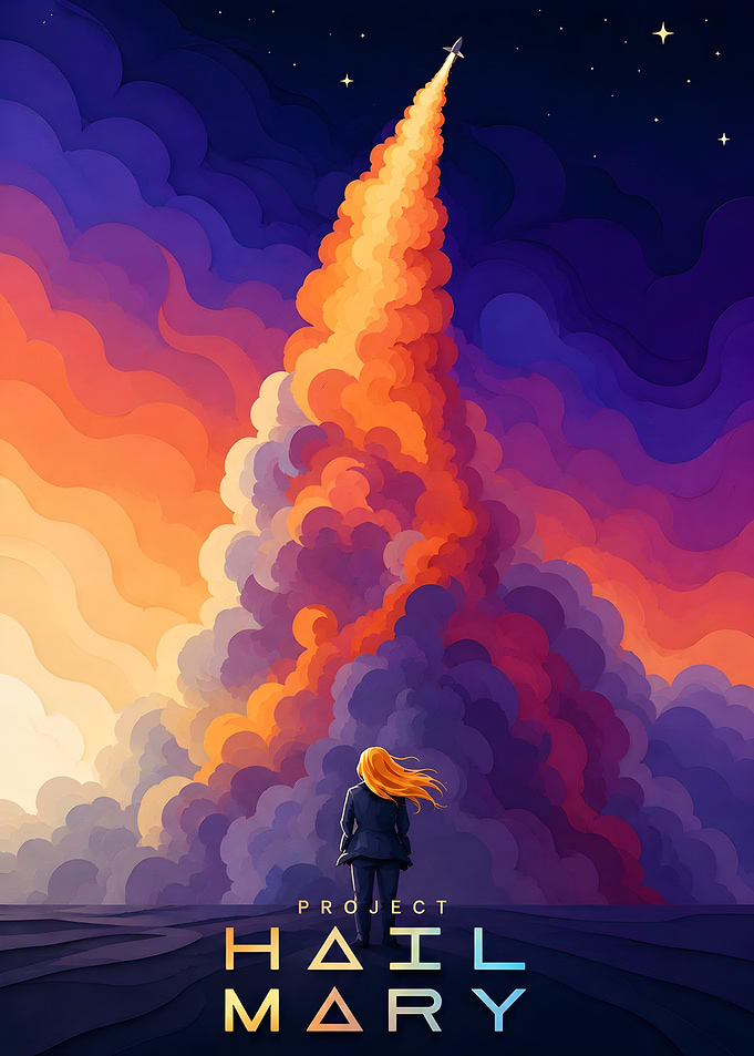 Project Hail Mary Rocket Launch Poster