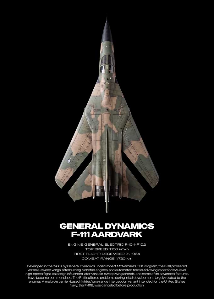 General Dynamics F-111 Aardvark Poster