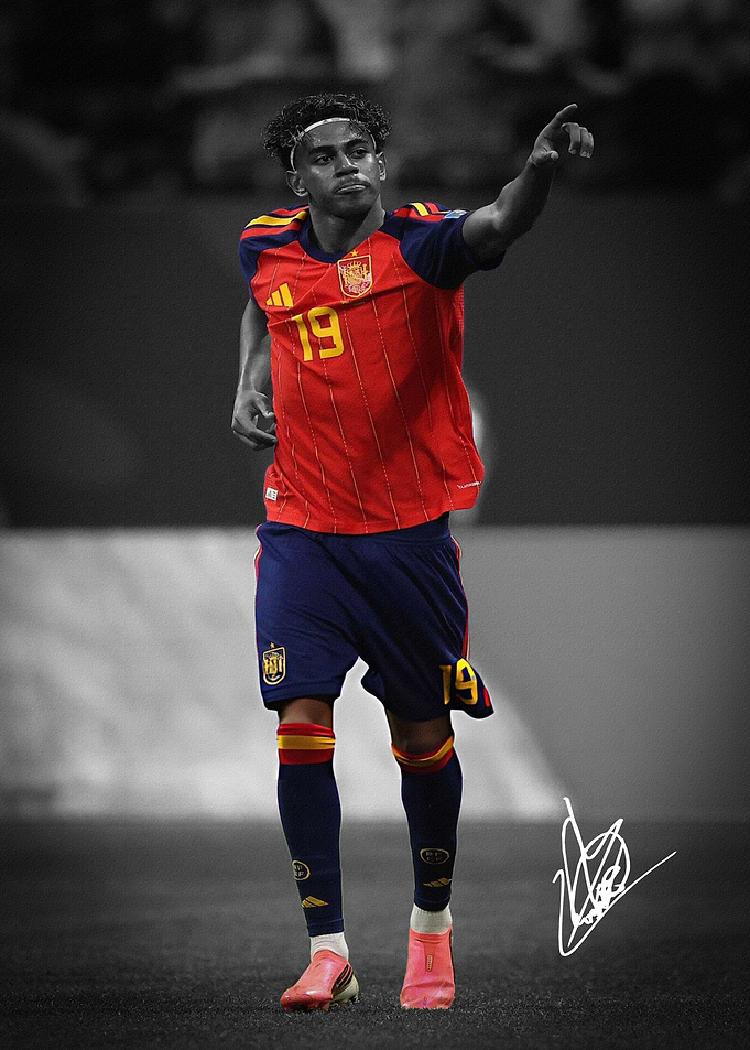 Lamine Yamal Soccer Portrait