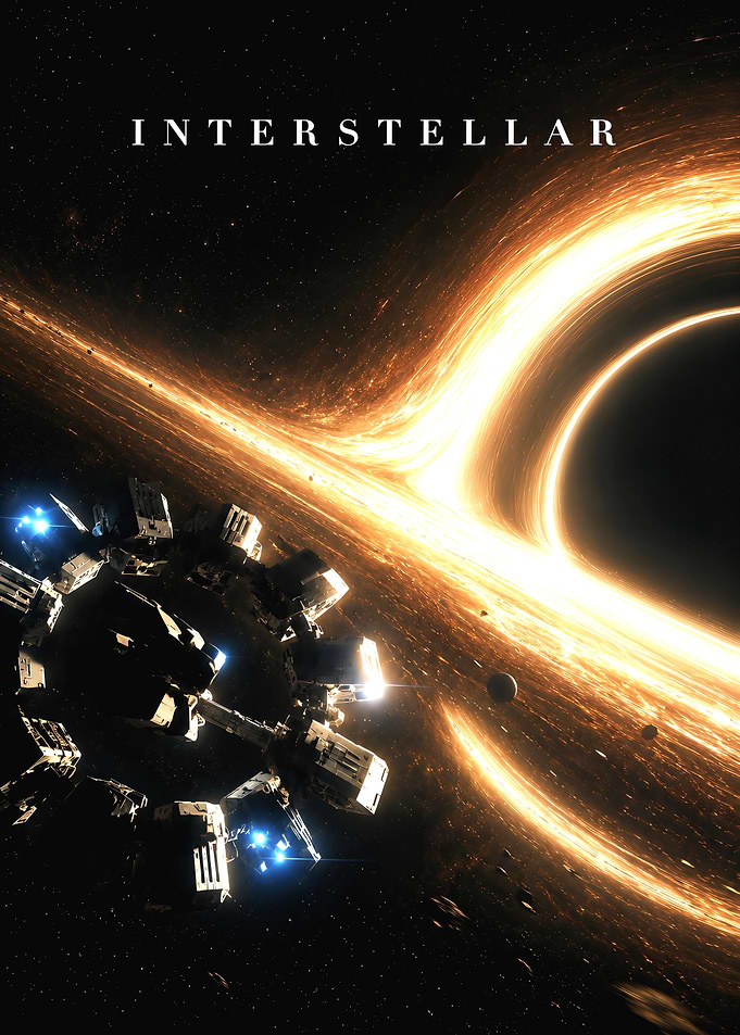 Interstellar Movie Poster with Black Hole