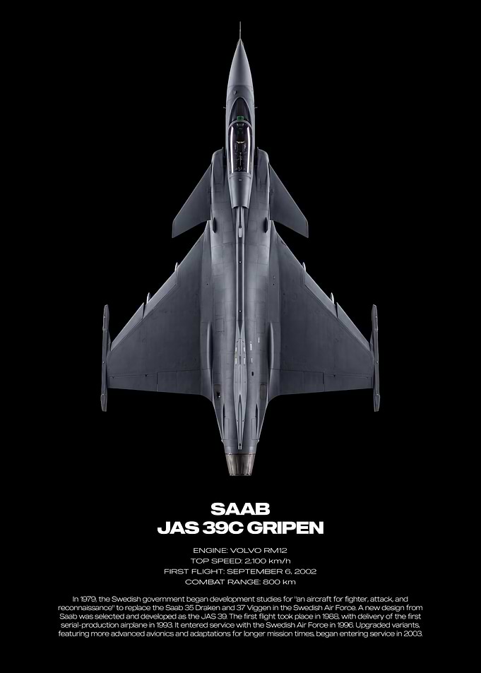 Saab JAS 39C Gripen Fighter Jet