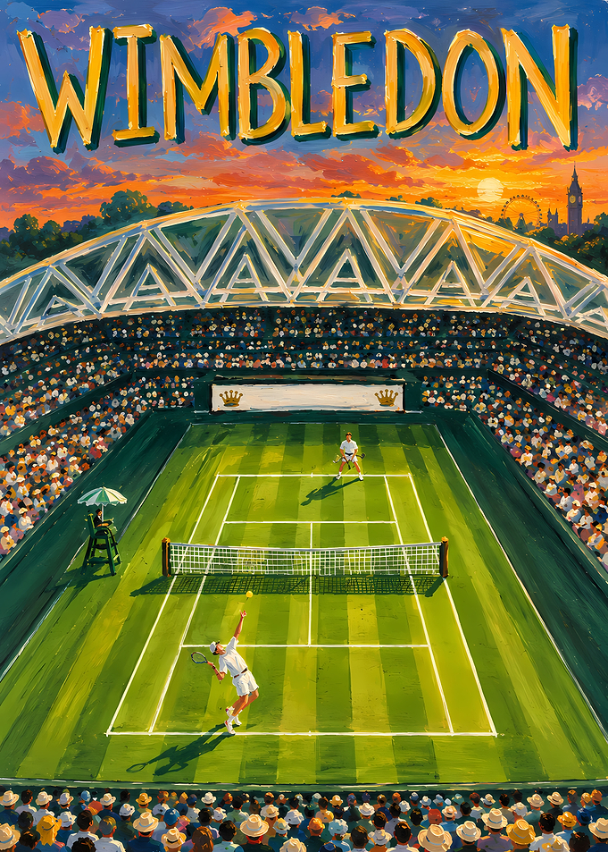 Wimbledon Tennis Championship Poster