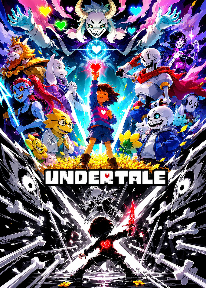 Undertale All Characters Poster Art
