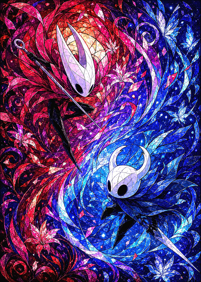 Hollow Knight Stained Glass Art