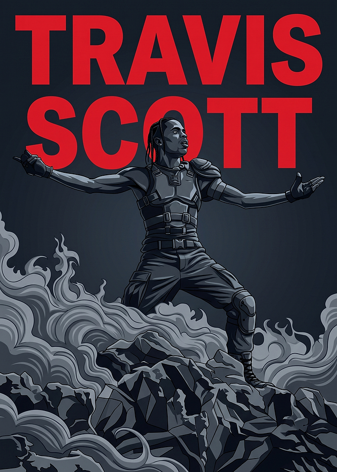 Travis Scott Stylized Portrait