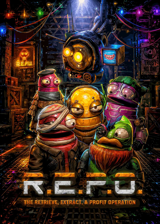R.E.P.U. Cyberpunk Puppet Crew Poster