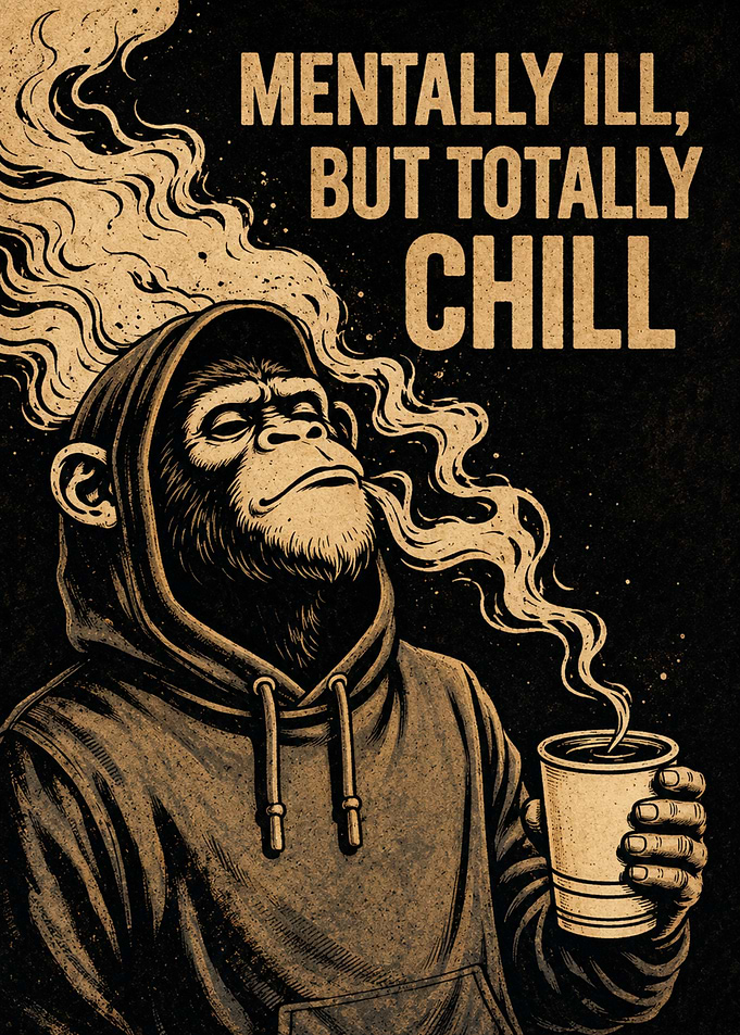 Mentally Ill But Totally Chill Monkey