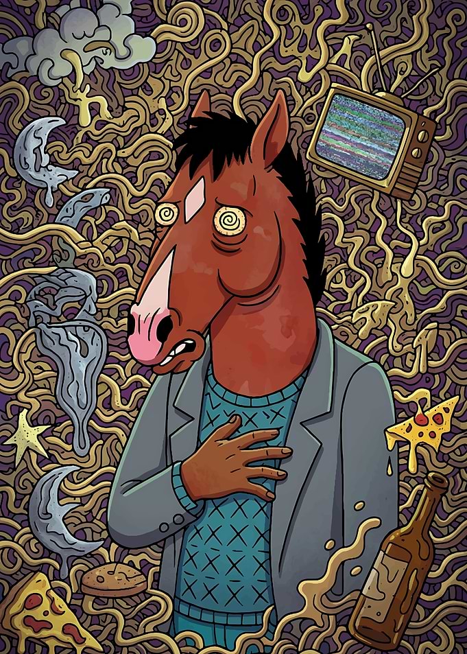 Bojack Horseman Psychedelic Surreal Art