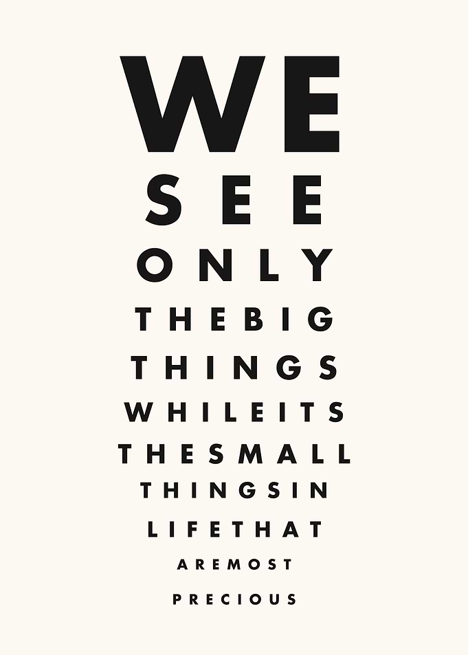 Inspirational Eye Chart Typography Poster