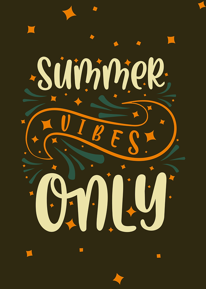 Summer Vibes Only Typography Poster