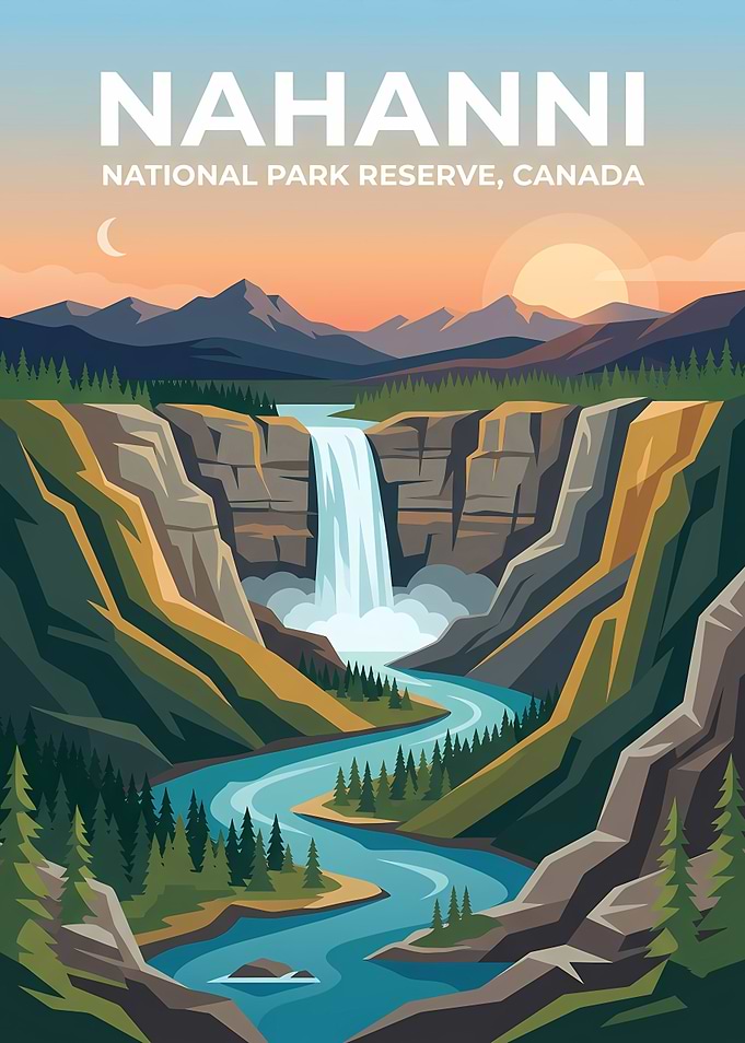 Nahanni National Park Reserve Travel Poster