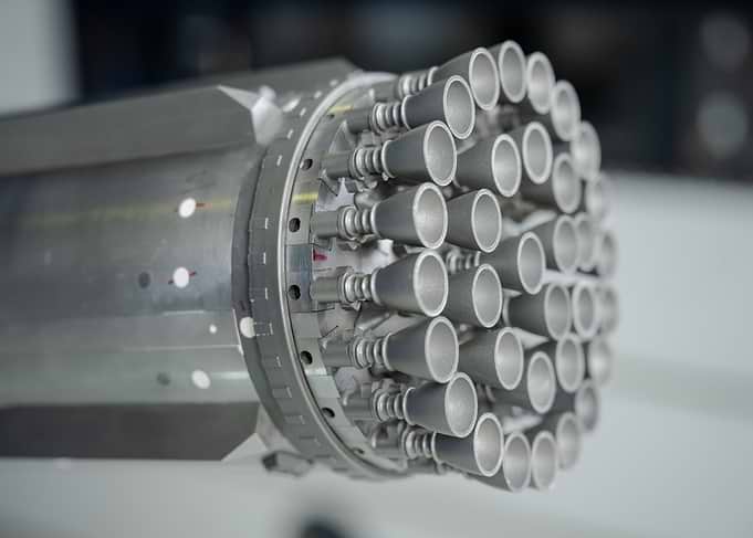 Close-up of Rocket Engine Nozzles