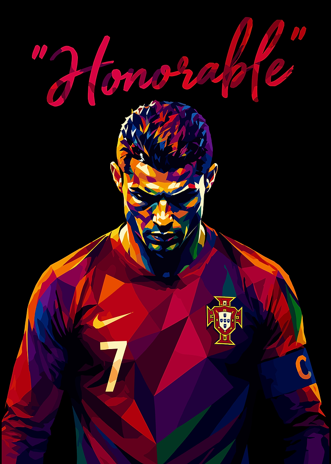 Cristiano Ronaldo Low Poly Portrait