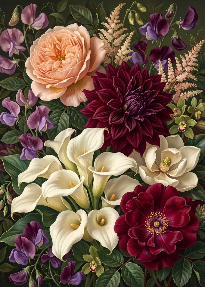 Elegant Floral Bouquet Still Life