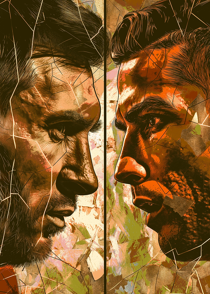 Messi and Ronaldo Face-Off Portrait