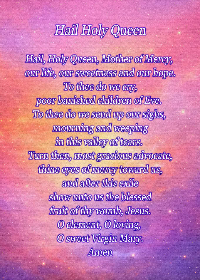 Hail Holy Queen Prayer Poster
