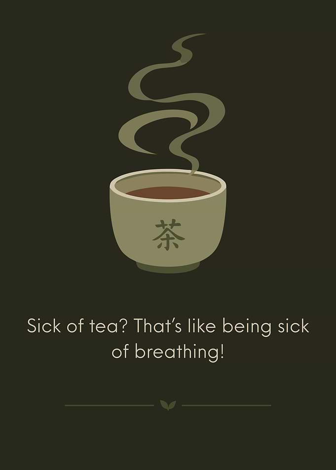 Minimalist Tea Cup Quote Poster | Inspirational Zen Wall Art for Mindfulness