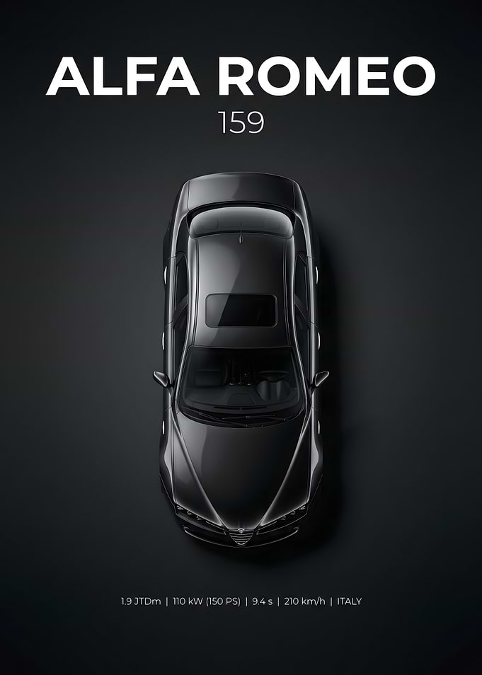 Alfa Romeo 159 Minimalist Poster