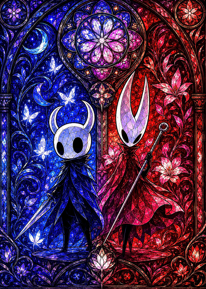 Hollow Knight Stained Glass Art