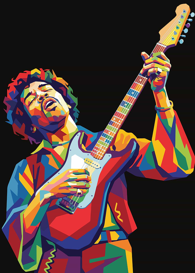 Jimi Hendrix Pop Art Portrait