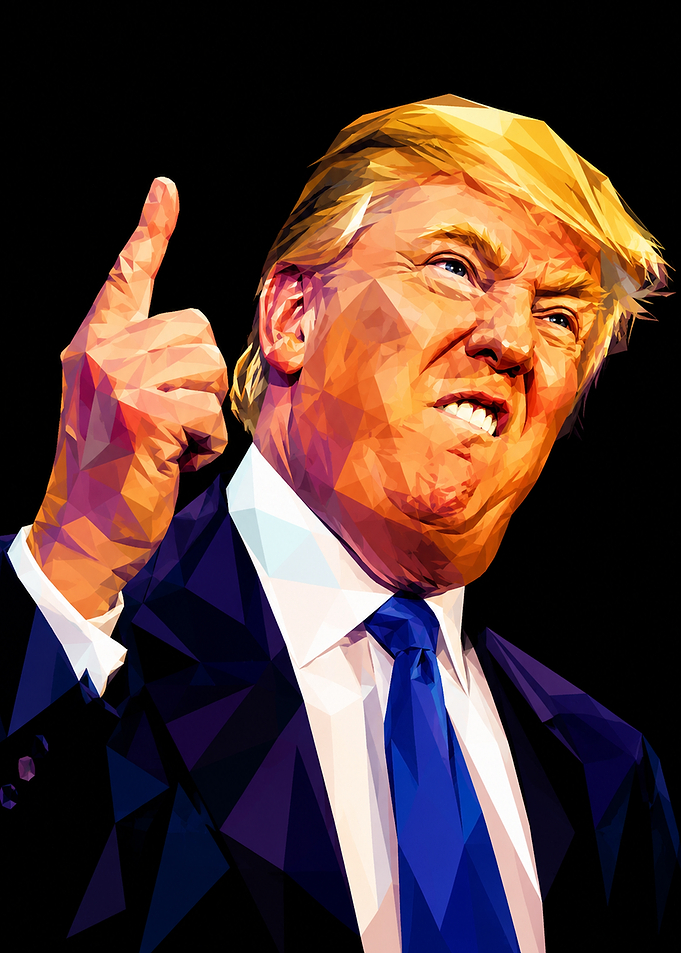 Low Poly Donald Trump Portrait