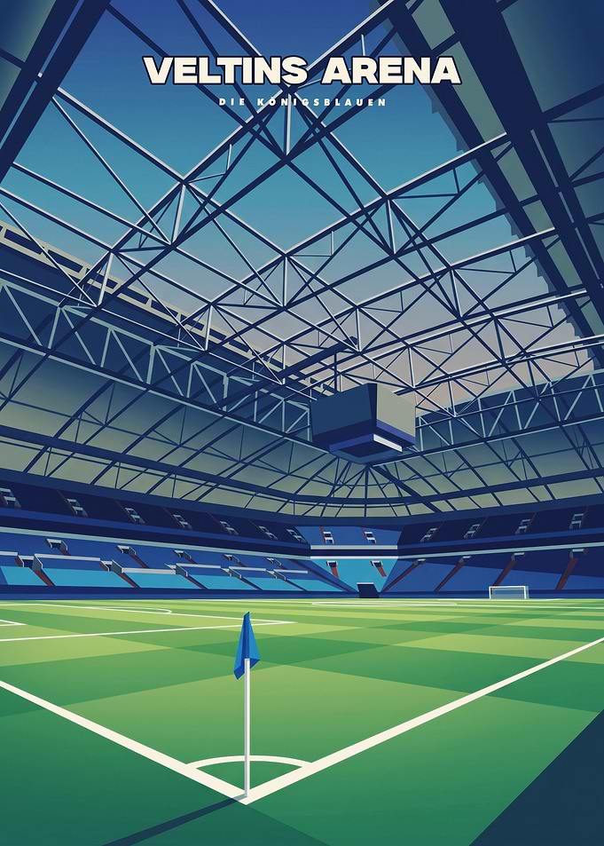 Veltins Arena Soccer Stadium Poster
