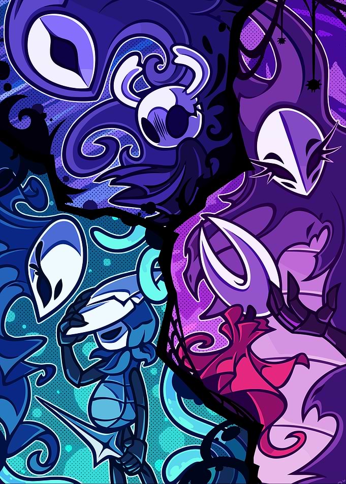 Hollow Knight Character Collage Art