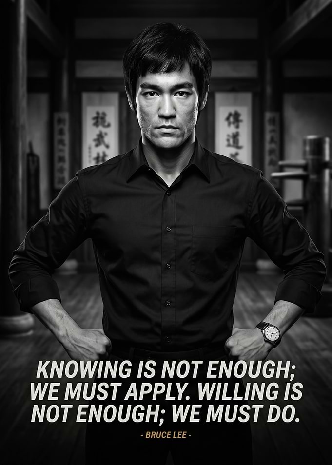 Bruce Lee Inspirational Quote Poster