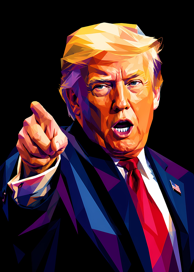 Donald Trump Low Poly Portrait