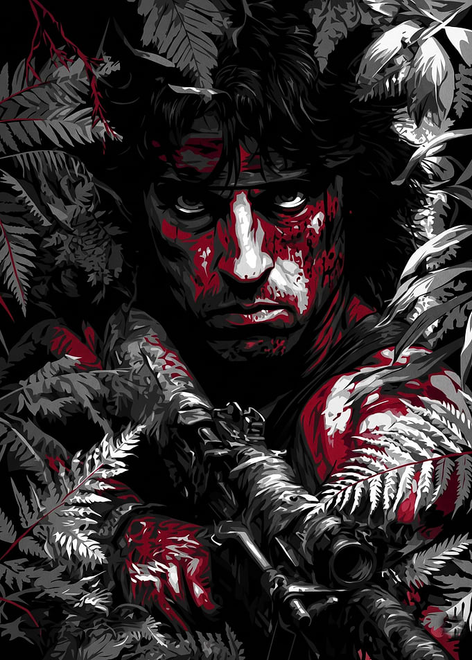 John Rambo Jungle Warrior Portrait
