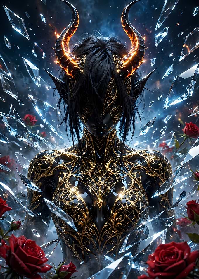 Ethereal Demon Queen with Shattered Glass