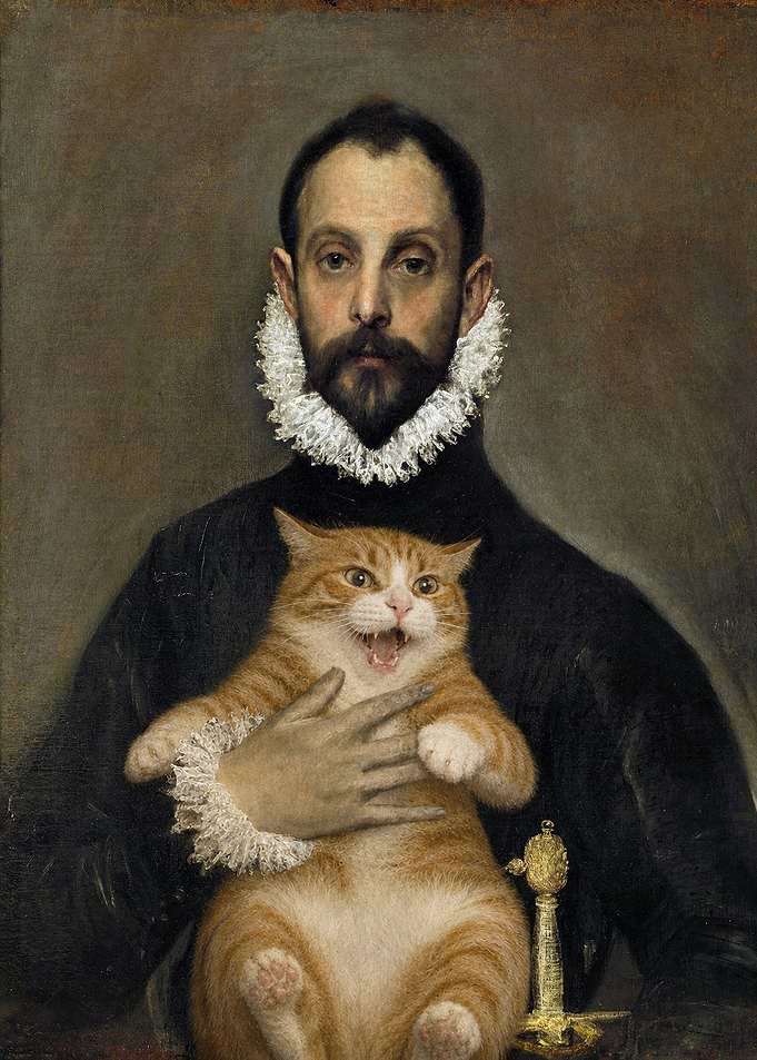 Nobleman Squeezes Angry Cat