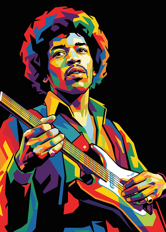 Jimi Hendrix Pop Art Portrait