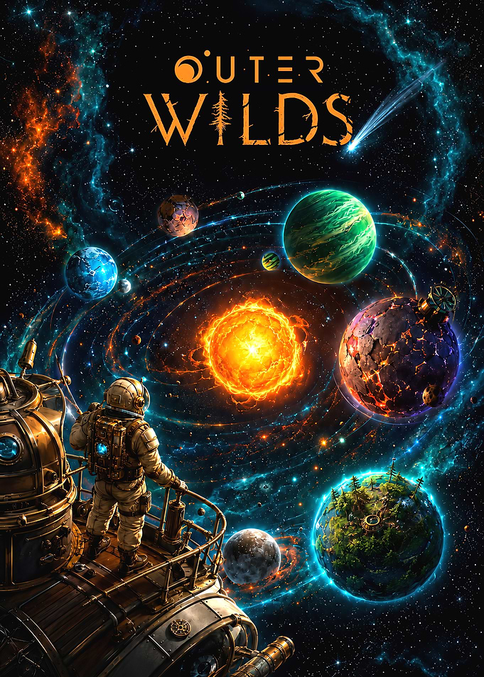 Outer Wilds Space Exploration Poster