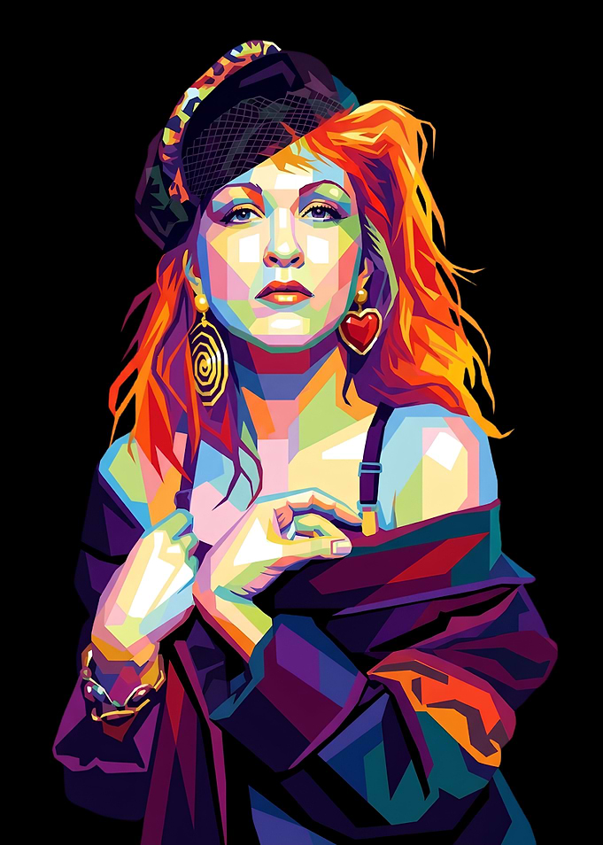Cyndi Lauper Pop Art Portrait