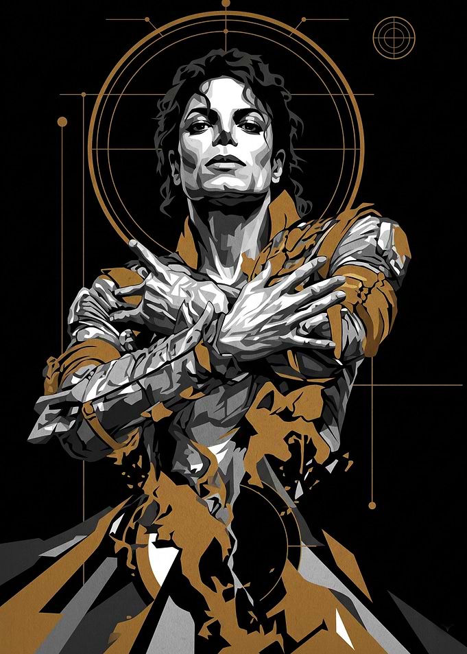 Michael Jackson Stylized Portrait Art