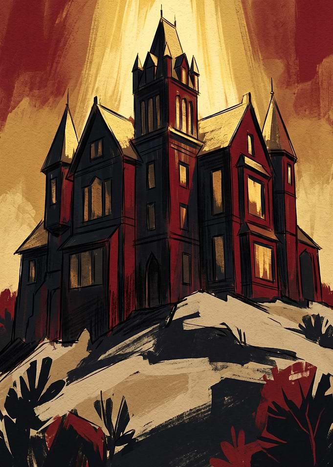 Gothic Mansion on a Hill