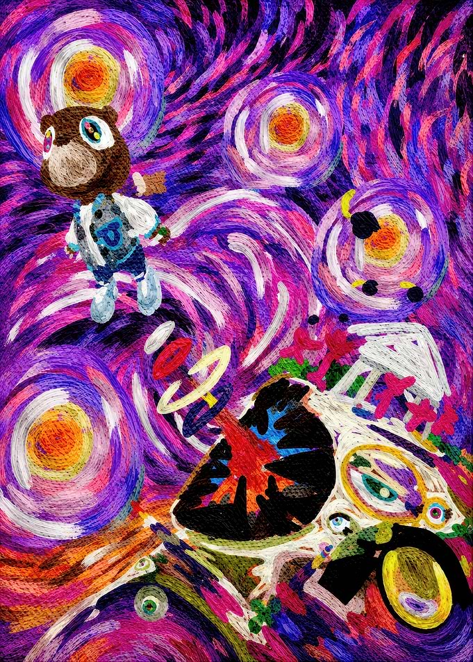Kanye West Graduation in Starry Night Style